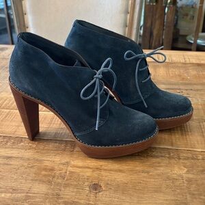 Cole Haan Navy Heeled Boots